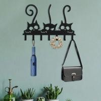 ราคา HELLOYOUNG ที่วางกุญแจติดผนังแมวน่ารักของตกแต่งบ้านที่แขวนที่เก็บของ (49803418014)