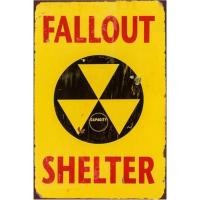 ราคา HELLOYOUNG ป้ายดีบุกโลหะวินเทจ Wall Decor Retro Garage Man Cave Fallout Shelter Art ป้ายโลหะ Wall Art (44553558087)
