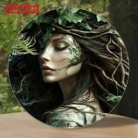 ราคา HELLOYOUNG 2D Forest Sprite ป้ายศิลปะผนังอลูมิเนียมโฮโลแกรมตกแต่งทรงกลม (43627719494)