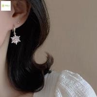 ราคา ต่างหูเพทายเกล็ดหิมะสีชมพู สไตล์แฟชั่นสำหรับผู้หญิง (50502367180)