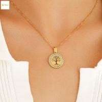 ราคา สร้อยคอจี้ Tree of Life สีทอง (48603242731)