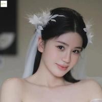 ราคา กิ๊บติดผมขนนกสำหรับเจ้าสาว ดีไซน์สวยหรู เพื่องานแต่งงาน (42577312552)