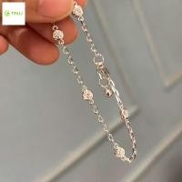 ราคา สร้อยข้อมือฟองเพชรสีทอง ดีไซน์หรูสำหรับผู้หญิง (49002303817)