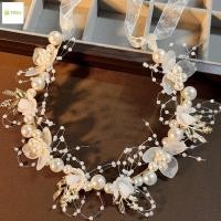 ราคา ที่คาดผมประดับไข่มุกและลายพิมพ์ดอกไม้ สไตล์มงกุฎยุโรปสำหรับเด็กเจ้าสาว (47552494011)