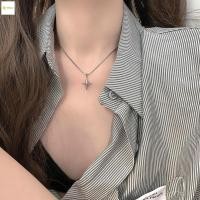 ราคา สร้อยคอจี้ไม้กางเขนสีเงิน สไตล์ไม่จำกัดเพศ เหมาะสำหรับเป็นของขวัญในเทศกาลคริสต์มาส (40576898346)