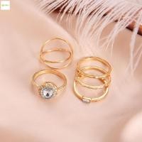 ราคา ชุดแหวนคลาสสิกฝังเพทาย สไตล์ย้อนยุค เครื่องประดับสำหรับเธอ (58104053876)