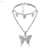 ราคา สร้อยคอกลมจี้ผีเสื้อ Rhinestone มีคริสตัลและ bling เครื่องประดับสำหรับผู้หญิง (51454063476)