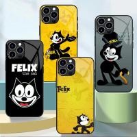ราคา Felix the Cat Glass เคสโทรศัพท์สําหรับ Iphone 11 12 Mini 13 14 Plus 15 16 Pro Max Cover (56952770873)