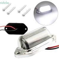 ราคา NICKOLAS ไฟป้ายทะเบียน LED 2 ชิ้น 12 V 24 V Universal ไฟท้าย ผลิตภัณฑ์ในรถยนต์หลอดไฟสีขาวกันน้ํา 6 LED การกําหนดค่าไฟจราจรรถบรรทุก RV Trailer (47753740944)