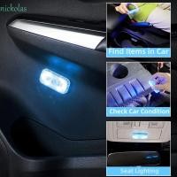 ราคา NICKOLAS LED Touch Light Mini Size Touch Control ไฟรถไร้สาย Ambient ไฟหลากสี Mood แบตเตอรี่แบบชาร์จไฟได้ภายในรถ USB ชาร์จ Light Trunk Storage (56553822949)