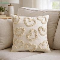 ราคา NICKOLAS Tufted Cushion Case ซิปซ่อนโรแมนติกวาเลนไทน์ลายหัวใจปลอกหมอน ปลอกหมอนอิงตกแต่งสีสดใสเย็บปักถักร้อยกํามะหยี่หมอนผ้าเช็ดตัวโซฟาตกแต่ง (57303849858)