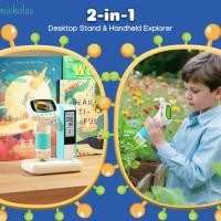 ราคา NICKOLAS กล้องจุลทรรศน์ดิจิตอล Electron การขยาย 1000X กล้องจุลทรรศน์มือถือกล้องป้องกันดวงตามืออาชีพ 1080P HD กล้องจุลทรรศน์เด็กความละเอียดสูงใช้กลางแจ้ง (46753880429)