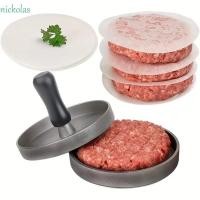 ราคา NICKOLAS ที่กดเนื้อแฮมเบอร์เกอร์ แม่พิมพ์แฮมเบอร์เกอร์ไม่ติดอลูมิเนียม แผ่นเบอร์เกอร์พรีเมี่ยม ด้ามไม้วงกลม เครื่องทําเบอร์เกอร์ทรงกลม เบอร์เกอร์ผัก (47753880461)