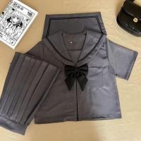 ราคา ชุดกะลาสีสูทสีขาวและเทา สไตล์ฤดูร้อน พร้อมเสื้อแขนสั้นแบบญี่ปุ่น (44654065049)