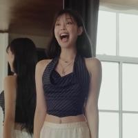 ราคา สายคล้องคอลายทางวินเทจ whatiwear สาวฮอตเข้ารูปแมทช์ลุคง่ายคอกระแมทช์ลุคง่ายเสื้อกล้ามสั้นผู้หญิง jlui (26960061365)