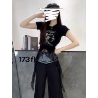 ราคา ท็อปเสื้อยืดลูกไม้แพทช์เวอร์ซัลที่เข้ารูปได้หลากหลายสำหรับฤ 2025 ใหม่สำหรับผู้หญิง แขนสั้น หรูหรา สาวฮอต 0JM0 (25143940558)