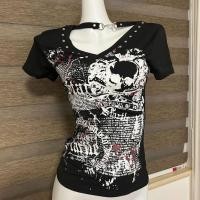 ราคา เสื้อยืดยุค Y2K ทรง Halter ประดับเหล็กกลิตเตอร์ สไตล์ปังก์วินเทจสำหรับสาวๆ (54254048637)