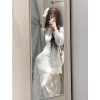 ราคา กระโปรงนิชหลวมลายลูกไม้สีขาว ดีไซน์เรียบหรูสำหรับท่องเที่ยวและโอกาสพิเศษ ADXK (49453029188)