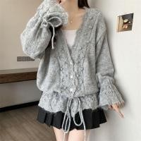 ราคา เสื้อกั๊กCrochetทรงหลวมสำหรับฤดูใบไม้ร่วง ออกแบบแคบเอวพร้อมเชือกรูด (48652993427)