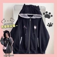ราคา แจ็คเก็ตแมวหูเสื้อนุ่มสบาย แขนยาว สำหรับฤดูใบไม้ผลิและฤดูร้อน สไตล์แฟชั่น 여성 (45654069532)