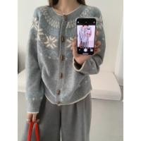 ราคา เสื้อฤดูหนาว Retro สเวตเตอร์ถักหนามาก ทรงหลวม Phil Island สไตล์เกาหลี (43067833818)