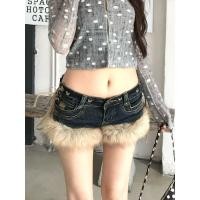 ราคา กางเกงยีนส์ขาสั้นสไตล์ slimmer แบบ retro มีขอบ fray edge ต่ำเอว เหมาะสำหรับสาวๆ ในสไตล์อเมริกัน (26243926962)