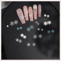 ราคา 50 ชิ้น เล็บศิลปะคริสต์มาสเกล็ดหิมะเครื่องประดับน้ำแข็งใสกลิตเตอร์เลื่อมเรซินผสมตกแต่งเล็บเครื่องมือทำเล็บสำหรับร้านทำเล็บ 5 แบบ JOYFEEL (55500810614)
