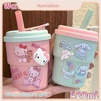 ราคา เก็บเงินปลายD แถมสติ๊กเกอร์ แก้วน้ำเด็กน่ารักลายการ์ตูนน่ารัก ขนาด 420 มล พร้อมหลอดดูด ป้องกันการรั่วซึม พกพาสะดวก เหมาะสำหรับกาแฟหรือชานม (48753094627)
