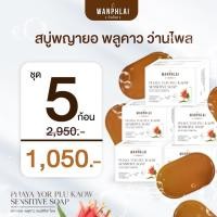 ราคา สบู่พญายอ พลูคาว แก้คัน น้ำเหลืองเสีย แก้สิวเม็ดผดผื่นคัน รักษาเริม งูสวัด ขาลาย ผิวเป็นขุย 5 ก้อน (27567396662)