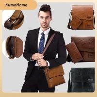 ราคา เก็บเงินปลายD กระเป๋าสะพายข้างสำหรับผู้ชาย กระเป๋าเอกสารหนังสีน้ำตาลดำสไตล์วินเทจ (57102994481)