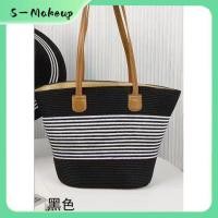 ราคา COD กระเป๋าถือสะพายไหล่ข้างเดียวสานจากหญ้า ดีไซน์เรียบง่ายและทันสมัย จุของได้เยอะ ใช้งานได้สองแบบ เหมาะสำหรับไปทะเลและชายหาด (26343905818)