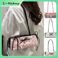 ราคา เก็บเงินปลายD กระเป๋าคลัทช์โบว์ลายจุดเรโทรสำหรับผู้หญิง กระเป๋าถือสะพายข้างน่ารักสีตัดกัน (40077611321)