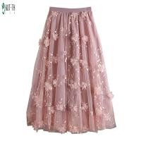 ราคา กระโปรง Tulle สําหรับผู้หญิงกระโปรง Midi กระโปรง Elegant Layered กระโปรง (29963776393)