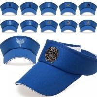 ราคา หมวกปานามาหมวกชายหาดหมวกเทนนิสกลางหมวกเบสบอลสีน้ำเงินพิมพ์กะโหลกชุดหมวกเปล่าปรับได้ (42355260738)