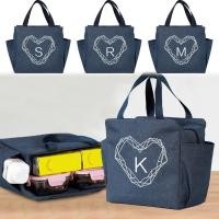 ราคา ถุงอาหารกลางวันแบบพกพา ผ้าใบกันน้ำฉนวนกันความร้อนถุงเย็น พิมพ์เพชรผู้หญิงปิกนิกฉนวนอาหารกล่องอาหารกลางวันกระเป๋าถือ (43904795445)