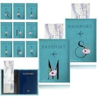 ราคา Pu กรณีหนังสือเดินทางกระเป๋าสตางค์ธุรกิจบัตรเครดิตผู้ถือเอกสารปกหนังสือเดินทางสีฟ้าพิมพ์ชุดดอกไม้สีดำ (43419333067)