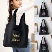 ราคา Reusable Shopping Bag Handbags Tote Bag For Women Portable Versatile shopping bags Fashion Bride Printing (43110213107)