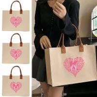 ราคา กระเป๋าช้อปปิ้ง Felt Bag Large Capacity Reuseable Large Capacity Shopping Travel Bag Printed Student Felt Tote Bag (42865447043)