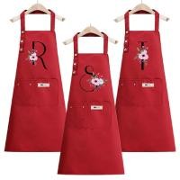 ราคา พร้อมส่งจากไทย ผ้ากันเปื้อนของเชฟน้ำในครัวเรือน มันป้องกันเสื้อผ้าผ้ากันเปื้อน ที่มีความสวยงามดอกไม้ และชุดสีดำ (42657290754)