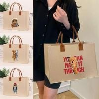 ราคา กระเป๋าช้อปปิ้ง Felt Bag Tote Bag Custom Printing Personalised Name Picture Full Colour Printed Shopping Felt Tote Bag (42415446491)