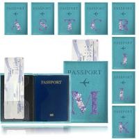 ราคา ผู้ถือหนังสือเดินทางเดินทางครอบคลุมกรณีหนัง PU บัตรเครดิตกระเป๋าสตางค์ปกสีฟ้ากันน้ำ UV พิมพ์ชุดดอกไม้สีม่วง (40369329080)