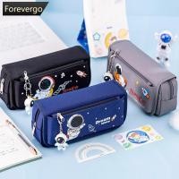 ราคา FVG Space นักบินอวกาศดินสอขนาดใหญ่ความจุเด็กเครื่องเขียนกระเป๋าโรงเรียน Studen การ์ตูนผ้าใบกระเป๋าดินสอ (43777839005)