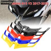 ราคา FVG รถจักรยานยนต์ด้านหน้า Fairing Aerodynamic Winglet ฝาครอบล่างลมป้องกัน Guard 2017 2020 สําหรับ YAMAHA YZF R15 YZFR15 V3 (56850716169)