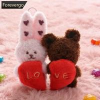 ราคา เอฟวีจี ใหม่หอมคู่หมีกระต่ายตุ๊กตาพวงกุญแจน่ารักหัวใจตุ๊กตาจี้หวานคนรักกระเป๋าแขวนตกแต่งของขวัญ (51303218907)