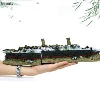ราคา ความงาม การตกแต่งตู้ปลา Sinking Titanic รุ่น Shipwreck เครื่องประดับเรซิ่นธรรมชาติตกแต่งตู้ปลาปราสาทเครื่องประดับตกแต่งตู้ปลา TH (29043487397)