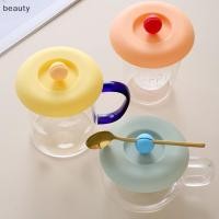 ราคา ความงาม ฝาครอบถ้วยซิลิโคนปลอดสารพิษรอบสากลฝาถ้วยน้ําป้องกันฝุ่นแก้วกาแฟปิดผนึกหมวกพร้อมช้อนผู้ถือทนความร้อนฝา ไทย (46904841050)