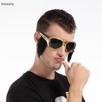 ราคา ความงาม แว่นกันแดดทองแปลกแว่นตาเคราตลก 70s Disco เครื่องแต่งกาย Presley Props แว่นตาตลกพร้อมปาร์ตี้โปรดปราน TH (43426068450)