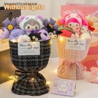 ราคา beautyblissbazaar Sanrio Kuromi Plush KT ช่อดอกไม้การ์ตูน Hellokitty Cinnamoroll ตุ๊กตาของเล่น Kawaii ตกแต่งตุ๊กตาสาวของขวัญวาเลนไทน์ vn (42909190019)