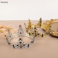 ราคา ความงาม 1 ชิ้นโลหะมงกุฎเค้ก Topper สีทองเค้กตกแต่ง Topper งานแต่งงานเจ้าหญิงวันเกิดเด็กเค้กขนมตกแต่งธง TH (57053417719)