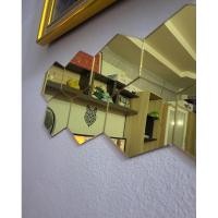 ราคา กระจกสะท้อนเงา6เหลี่ยมสีทอง เงิน 1ชุด10แผ่น (24628920704)